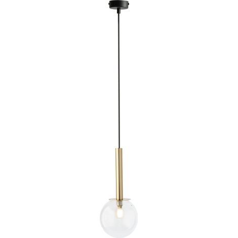 Suspension moderne boule verre noir/or G9 Daisy Sigma (1/2)