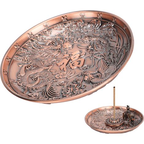 Brûleur d'encens Dragon et Phénix, porte-encens, bâtonnets d'encens, brûleur d'encens pour usage domestique (1/5)