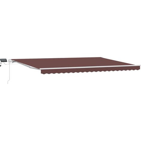Maison Exclusive - Markise Manuell mit LED Braun 500x300 cm