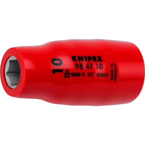 KNIPEX 98 47 10 Steckschlüsseleinsatz für Sechskantschrauben mit Innenvierkant 1/2" 54 mm