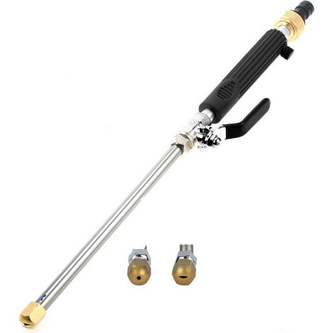 Lance Pulvérisateur Haute Pression - 2 Buses En Laiton - Compatible Tuyau D'Arrosage Standard - 46,5 cm (1/5)