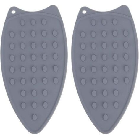 Ahlsen Silicone Iron Rest Pad 2 Pieces Heat Resistant Iron Rest Pad for Steam Iron Ironing Board (Gray) (1/5)