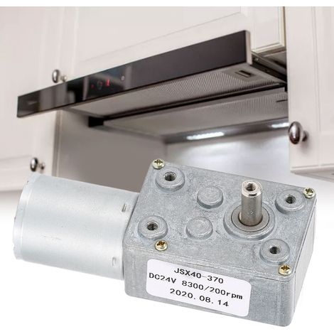 JSX40-370 CC Schneckengetriebemotor, DC24V, 200 U/min Schneckengetriebemotor, Schneckengetriebe-Untersetzungswelle. (1/5)