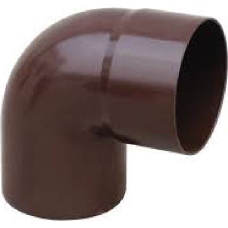 Curva per tubo pluviale in pvc color marrone ø 80