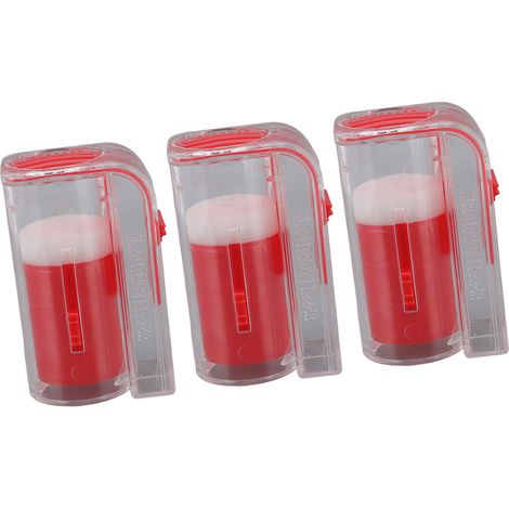 Set mit 3 Königinnenmarkern aus Kunststoff für Bienen, zur einhändigen Bedienung, inklusive roter Markierungsflasche. Imkerbedarf. (1/5)