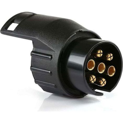 Ersandy Remorque Adaptateur Prise, Accessoires Universels, Adaptateur de Remorquage Imperméable 7 Broches vers 13 Broches Compatib (1/4)