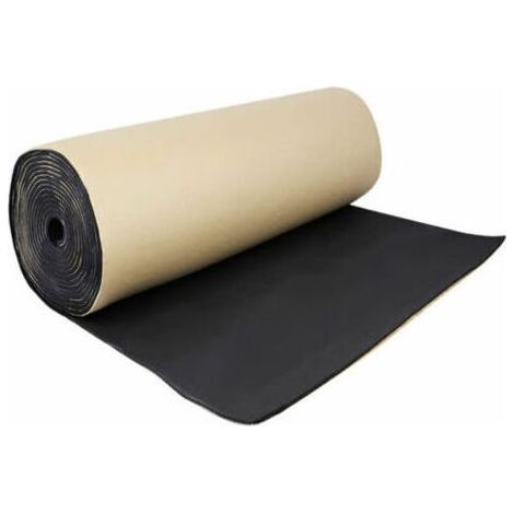 Isolation phonique insonorisee de voiture insonorisant mousse acoustique anti-bruit coton auto-adhesif isolation thermique mousse insonorisant, 1 rouleau 100 cm 100 cm, 3 mm, modele : noir 14 (1/4)
