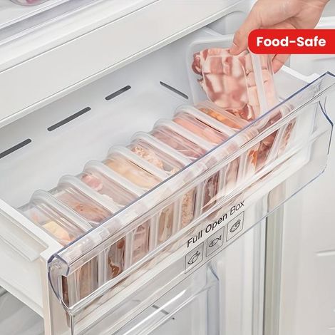boîtes de congélation empilables en plastique durable pour (1/4)