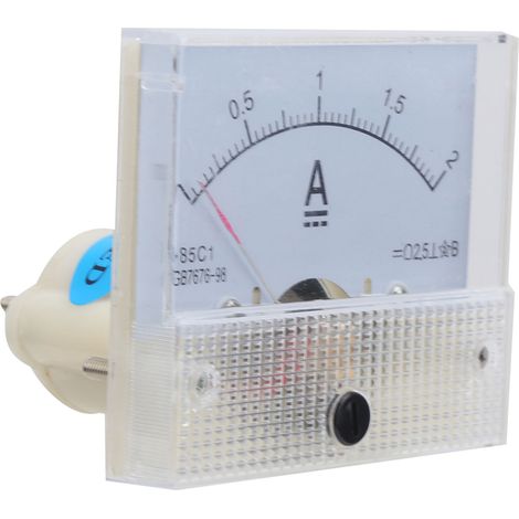 Ampèremètre analogique 85C1 0-2A DC, pour courant continu et tableaux électriques (1/5)