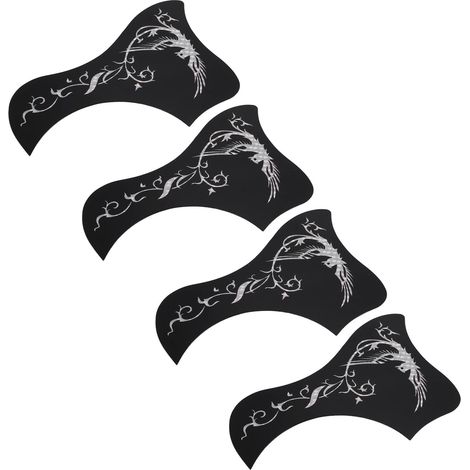 10 Autocollants Protecteurs pour Table de Guitare Acoustique 40-41 Pouces, Motif Hirondelle Laser Anti-Rayures Argenté (1/5)