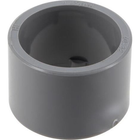 Reducción incorporada PVC 40mm macho, 32mm hembra.