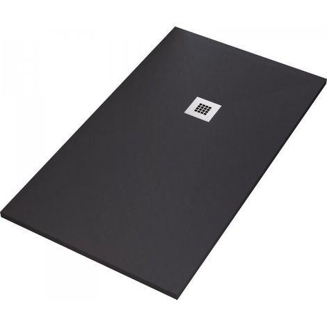 Piatto Doccia in marmo resina Nero effetto pietra h.2,5cm My Getra Prix Bianco,70x100 cm