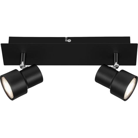 LED Deckenspot Deckenlampe 2xGU10 inkl. dreh-& schwenkbar 5W Schwarz Briloner