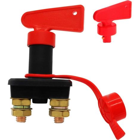Interrupteur De Coupure Batterie - 12 V - 500 A - Pour Voiture Camion Bateau - 3 Positions On Off Unlock - Connecteurs M10 - 1 Pièce (1/5)