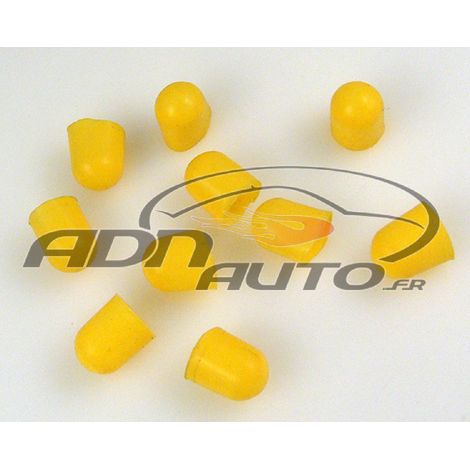 10 Caches Ampoules T10 - Jaune - 10mm
