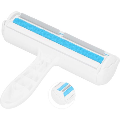 Brosse flottante pour l'élimination des poils d'animaux, brosse à une main pour enlever les poils des chats et des chiens (bleue) (1/5)