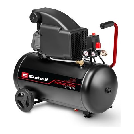Einhell Kompressor TC-AC 270/50/10 (1800 W, max. 10 bar, 50-Liter-Tank, ölgeschmiert, Manometer für Arbeitsdruck und Kesseldruck, 270 l/min Ansaugleistung, Druckminderer) (1/5)