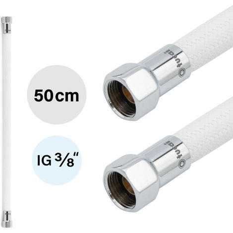 Flexschlauch DN8 IG/IG 3/8" Weiss Verchromt 300 - 500mm