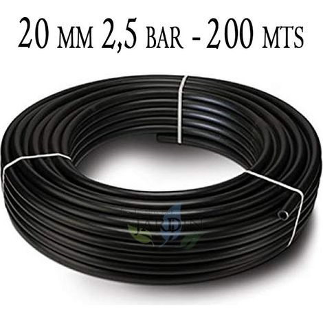Tuberia Polietileno 20mm Tuberia Agricola 20mm 2,5 bar 200 metros Tuberia Riego 20mm Manguera de riego 20 mm (1/4)