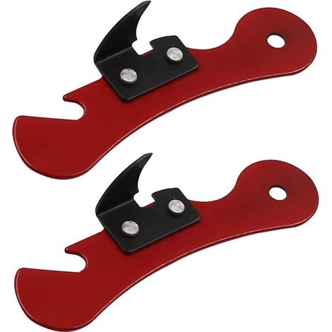 Apribottiglie in acciaio inox, confezione da 2, apriscatole multifunzionale per uso in cucina e in casa, resistente apribottiglie manuale. (1/5)