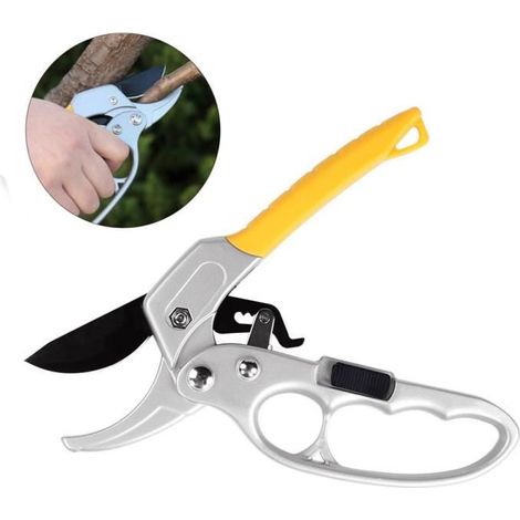 Gartenschere - Hochwertig - SK5 Stahl - Ergonomischer Griff - Sicherheitsverriegelung