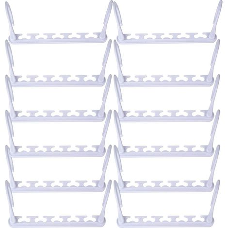 Lot de 10 cintres gain de place Black Magic, pliables, en plastique robuste, pour vêtements, pantalons, foulards, organisateur de placard multifonctionnel, gain de place (1/5)