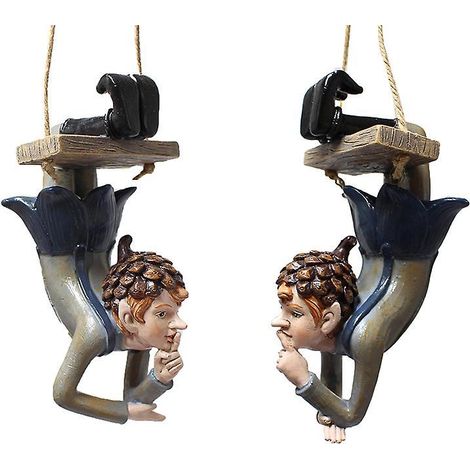 statue Elfe Swing Ornament, Dcoration Crative En Rsine, Dcoration De Jardin Et De Ferme, Dcoration De Bureau, Cadeau, Dcoration De Voiture (1/5)