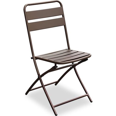 SEDIA PIEGHEVOLE DA GIARDINO ESTERNO BRONZO A LISTELLI CM RIGAMONTI (1/4)