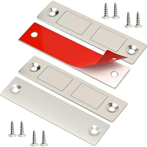 2 Piece Ultra Thin Magnetic Catch Magnetic Catches Strong Kitchen Cupboard Door Magnetic Catch Screw Magnet Furniture Closure for Drawer Wardrobe Sliding Door (1/5)