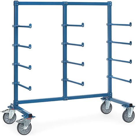 Carrello cantilever con fermi - Superficie utile: 1600 x 800 mm - Carico max 500 kg - 4615AS
