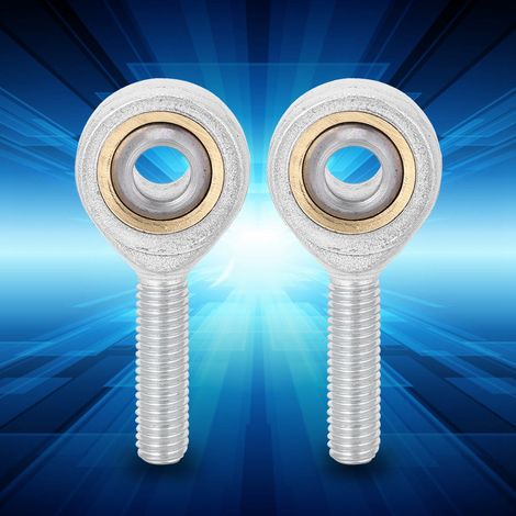 2 roulements articulés autolubrifiants SA8t K à filetage mâle assemblés (1/5)