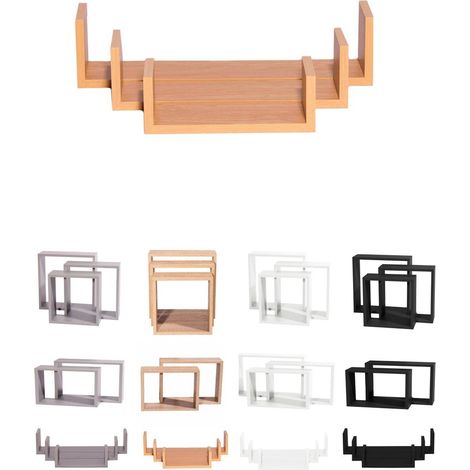 Estanterías de Pared - Baldas de Varios Niveles - Estantes Flotantes con Fijación invisible (1/5)