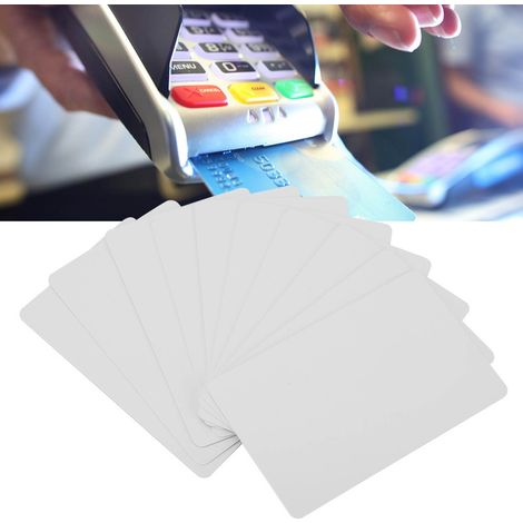 Lot de 10 pièces : carte à puce blanche, carte à puce sans contact, carte de contrôle d'accès, carte de présence et carte de proximité. (1/5)