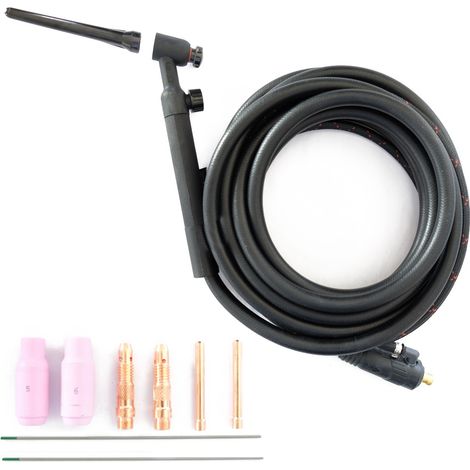 Torche tig à valve 17V Connecteur 10/25 + Accessoires kit de démarrage AWELCO