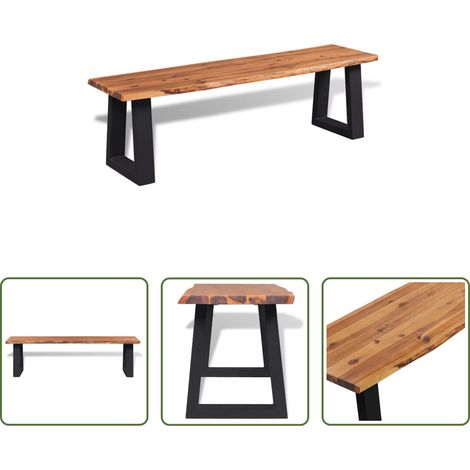 Massivholzbank - Sitzbank Akazienholz Massiv 145 cm (1/5)