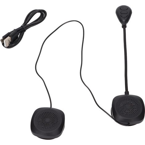 Casque Bluetooth Moto Ultra Plat Haut-Parleur Intégré avec Réponse Auto, Contrôle du Volume et Molette (1/5)