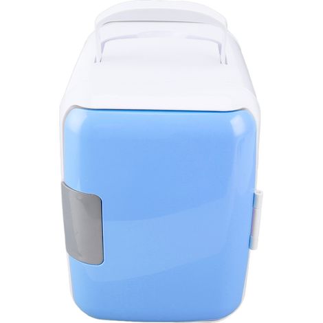 Mini-frigo portable 4 litres en ABS résistant, avec compartiment amovible, idéal pour ranger vos aliments et cosmétiques (bleu). (1/5)