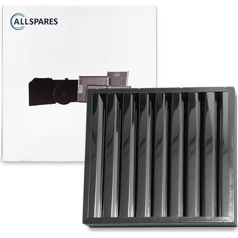 Filtro de láminas sin asas AllSpares apto para campanas extractoras de hostelería tipo B (450x450x25mm) (1/5)