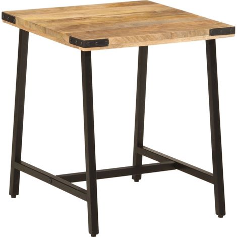 Table d’appoint 45 x 45 x 50 cm en bois massif de manguier et fer DEC032570 (1/5)