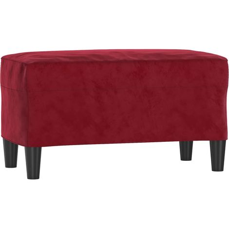 Panca rosso bordeaux x 70 x 35 x 41 cm velluto 020010484