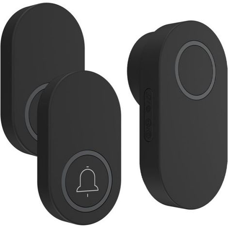 Sonnette sans fil auto-alimentée étanche longue portée sans pile pour maison et bureau,Émetteur 2 Récepteur 1 (1/5)