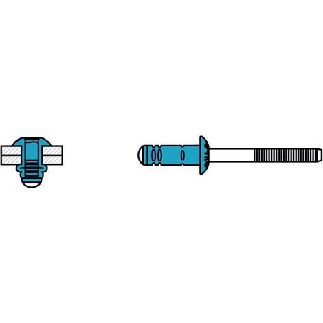 [NEUWERTIG] Gesipa 1456426 500 St. Edelstahl Blindniete Niete Flachrundkopf Blind Niete Rund B-Ware