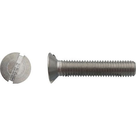 Vis à métaux tête fraisée fendue Inox A4 - 6 x 80 mm - BIVI