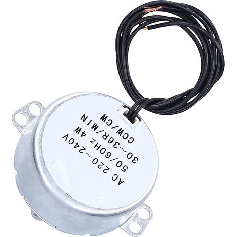 Mini moteurs électriques, moteur synchrone 220-240 V CW/CCW 4 W 30-36R/min 2 pièces pour appareils ménagers, appareils rotatifs, souffleur à air chaud ou plateau de four à micro-ondes (1/5)