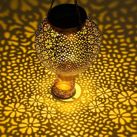 Arrosoir Solaire Tournesol - 1 Pièce - Métal Étanche - Lumière LED Jardin - Pour Terrasse Cour Allée - Décoration Extérieure (1/5)