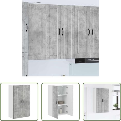 Küchenschrank Beton Grau - Küchenschrank Beton Grau 60 x 31 x 100 cm Holzwerkstoff (1/5)