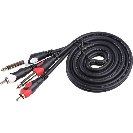 Câble répartiteur audio mono d'extension 6,35 mm mâle vers RCA femelle