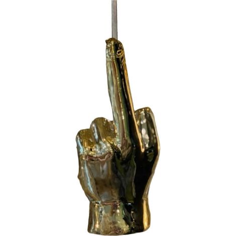 Amusant doré Middle Finger décoration, Naughty sapin de Noël suspendu Gag cadeau pour Coworkers,1pc (1/5)