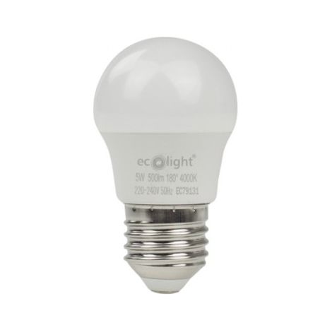 Ampoule LED globe E27 5W 4000K 450lm lumière stable (1/5)