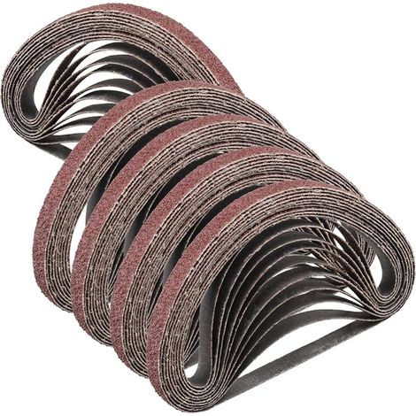 Bande Abrasive 13 x 457 mm,50PCS 40 grain Ensemble de Bandes Abrasives (1/5)